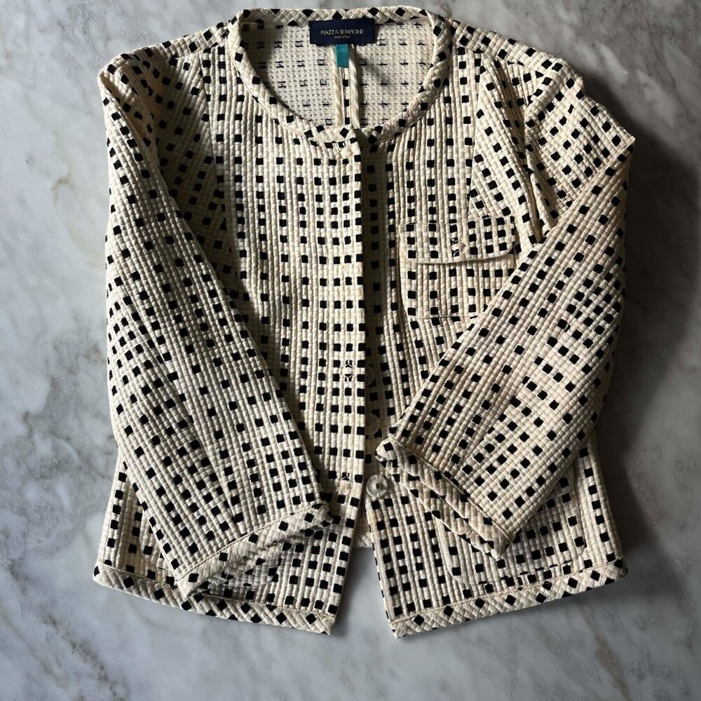 Piazza Sempione Textured Jacket – Made in Italy (IT 40)